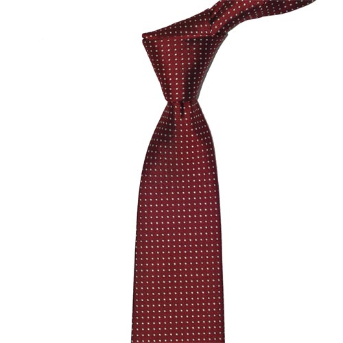 burgundy pindot tie
