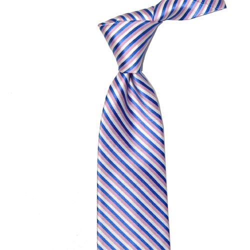 Modern Tailor | Blue Purple and White Stripes Tie