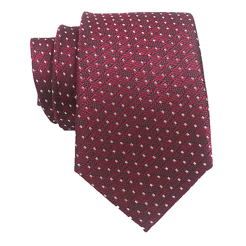 Modern Tailor | Red Stripes and Dots Silk Textured Tie