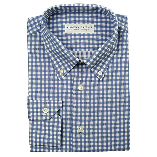 Modern Tailor | #o407 Navy Check dress shirts