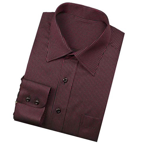 red and black striped dress shirt