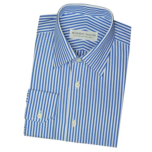 Modern Tailor | #CM0048MBU Blue Stripe dress shirts