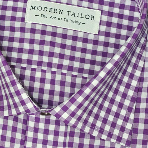 Modern Tailor | #CM0053PUR Purple Check dress shirts