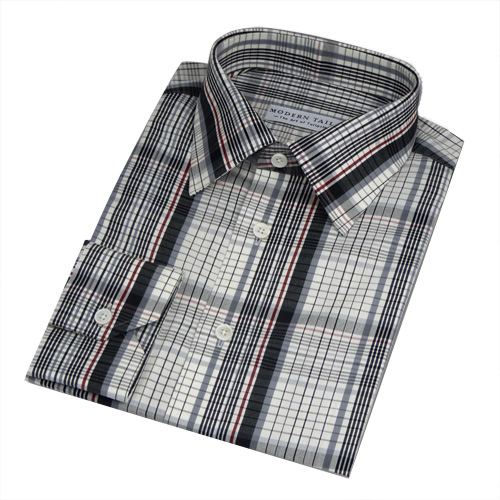 Modern Tailor | #R30 Black, red and white checks dress shirts