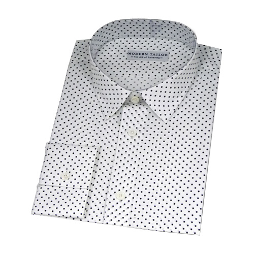 white dotted dress shirt