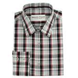 #V4 Rust and Taupe Gray Checks Dress Shirts