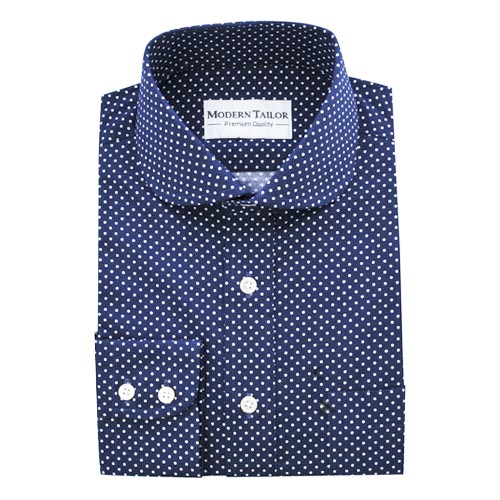 white dotted dress shirt