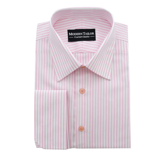Modern Tailor | #T48 Pink and white herringbone dress shirts